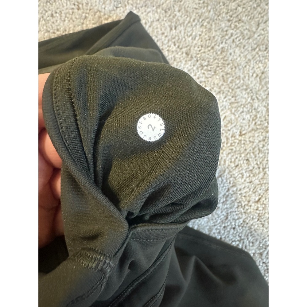 Lululemon Leggings Size 2 Activewear Yoga Pants Olive Green‎ High Rise - Picture 4 of 4